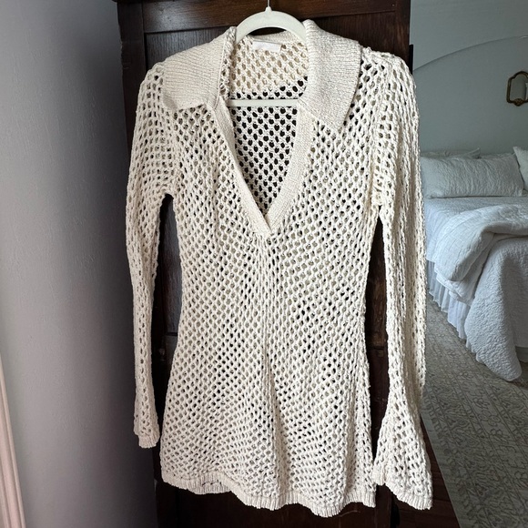 Monday Swim NEWPORT DRESS - IVORY CROCHET size S - Picture 4 of 5